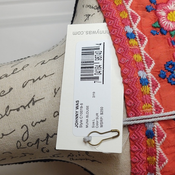 Johnny Was🪸Muna Blouse in Sunrise 🌅, size Large 🆕 - Picture 10 of 14